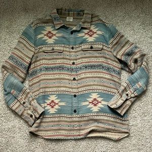 Faherty Mens Doug Good Feather Canyon Overshirt Large